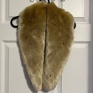 Babaton Beige Faux Fur Scarf